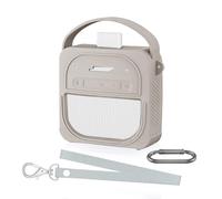 XBERSTAR Custodia in silicone compatibile con Bose SoundLink Micro 2nd Gen Portable Speaker Cover con manico e cinturino (grigio)
