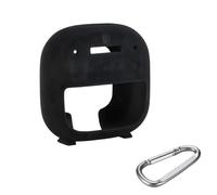 XBERSTAR Custodia in silicone per altoparlante Bose SoundLink Micro 2, con moschettone in metallo, resistente agli urti e ai graffi (nero)