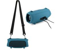 XBERSTAR Custodia protettiva in silicone per altoparlante Bluetooth portatile JBL Charge 5, custodia protettiva da viaggio con cinturino (blu)