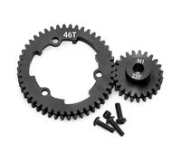 XBERSTAR Ingranaggio cilindrico in acciaio temprato per Traxxas 1/5 X-Maxx 1/7 XO-1 1/10 Maxx 1/10 E-REVO 2.0 VXL ingranaggio di ricambio (46T+23T)