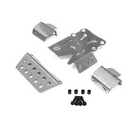 XBERSTAR RC Chassis Armors Set per MJX 1/12 H12Y H12Y+ RC Telaio In Acciaio Inox Armature Protezione Skid Plate Accessori (4PCS)