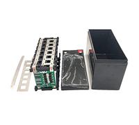 XBERSTAR Scatola di Stoccaggio per Batteria Li-Ion 3x7 18650, Supporto per Kit Fai da Te in Plastica Speciale, Nero (Nero)