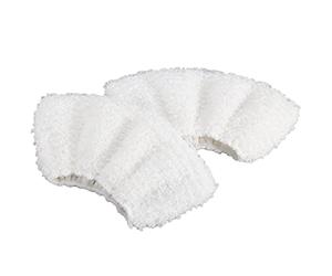 XBERSTAR Set di coperture in spugna di cotone accessori per pulitore a vapore per Karcher SC (2 pezzi bistecca a mano ultra-fine)