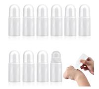 Xbessc 10 Pezzi 50ml Bottiglie Arullo di Plastica Flaconi Roll on Bianco