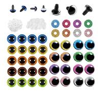 Xbessc 36 Pezzi Occhi per Amigurumi 15mm 18mm Colorati Occhi di Sicurezza Glitter Occhietti per Amigurumi con Rondelle Occhi per Pupazzi di Plastica per Peluche Orsacchiotti e Animali all'Uncinetto
