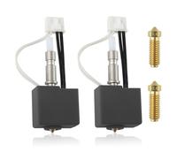 Xbessc 4 Pezzi Hotend Kit per Anycubic Kobra S1, Testina di Stampa in Ceramica Hotend 3D Quick Printer Ceramic Throat Tube Kit con 2 Ugello in Ottone da 0,4 mm