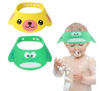 XBFOCNH Cuffie da Doccia per Bambini,2 PCS Doccia Cap per Bambino Sicurezza Regolabile Cappello Cuffia In Morbido Silicone Visiera Bimbi per Evitare che l'Acqua Scorra Agli Occhi e al Viso