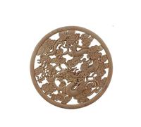 XBHGSY Mobili Decorazione Applique Drago Cinese E Fenice Linea Retrò Decalcomanie In Legno Decalcomanie In Legno Mobili Per La Casa In Legno Di Gomma Ovale Xm3 2