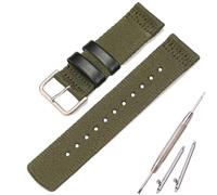 XBHSW Cinturino di ricambio impermeabile da 24 mm in nylon compatibile con PRO TREK PRG-600YB PRG-650 PRW-6600 GA2000 (ArmyGreen Silverbuckle)