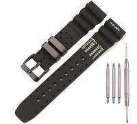 XBHSW Cinturino in silicone da 20 mm compatibile con Citizen Hyper Aqualand Duplex Promaster BN0151-09L BN0151-17L Scuba Diver Watch Strap (cinturino nero fibbia nera)