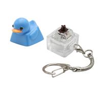 xbiez 1. Anatra in resina Keycap Sensoriale Stress Reliever Squeeze Toy per tastiere e ufficio resina Keycap giocattolo per tastiere