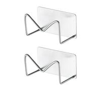 xbiez 2 supporti per spugna da cucina, forte adesivo, antiruggine, in acciaio inox 304, per lavello, bagno, ganci da parete, supporto per spugna adesiva forte