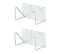 xbiez 2 supporti per spugna da cucina, forte adesivo, antiruggine, in acciaio inox 304, per lavello, bagno, ganci da parete, supporto per spugna adesiva forte