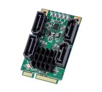 xbiez Adattatore a 4 porte MiniPCIe SATA3 Marvells Chipset 6Gb/s Hot Swap & NCQ Laptop Upgrade PCIe a Sataiii Convertitori