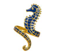xbiez Anelli decorativi unici a forma di cavalluccio marino, per appassionati di moda e amanti dell'arte alla ricerca di stili individuali robusti, Misura unica, come descritto, come descritto