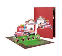 xbiez Biglietto di auguri fatto a mano per matrimonio auto bella cartolina d'auguri di nozze per coppia e amante