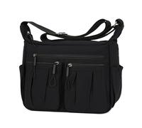 xbiez Borsa a tracolla per le donne borsa a tracolla borsa messaggeri alla moda Pocketbook impermeabili multi tasche regali impermeabili nylon messenger borse e borse, Nero , One Size