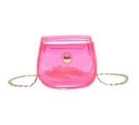 xbiez Borsa a tracolla trasparente da donna Catene Borsa a tracolla Selle alla moda Piccoli messaggeri Shopping Incontri per catene quotidiane Crossbody per donne Spalla piccola Selle trasparenti, C
