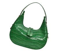 xbiez Borsa da sera alla moda borsa a tracolla borsa a tracolla in pelle PU finitura lucida borsa ascellare per varie occasioni pratica borsa hardware, Verde, One Size