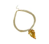 xbiez Collana con ciondolo a tema mare, in acrilico leggero, con ciondolo a forma di foglia di sole, accessorio comodo per regalare una collana minimalista ma accattivante, Misura unica, come