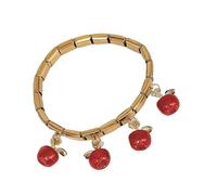 xbiez Comodo braccialetto in acciaio inox con ciondolo a forma di frutta per un look elegante e leggero, gioielli fatti a mano e ciondoli a forma, Misura unica, come descritto
