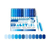 xbiez Confezione da 12 pennarelli fluorescenti in vernice acrilica scura, inchiostri non salti che scorrono per decorazioni e pennarelli non stop