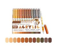 xbiez Confezione da 12 pennarelli fluorescenti in vernice acrilica scura, inchiostri non salti che scorrono per decorazioni e pennarelli non stop