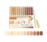 xbiez Confezione da 12 pennarelli fluorescenti in vernice acrilica scura, inchiostri non salti che scorrono per decorazioni e pennarelli non stop