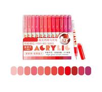 xbiez Confezione da 12 pennarelli fluorescenti in vernice acrilica scura, inchiostri non salti che scorrono per decorazioni e pennarelli non stop