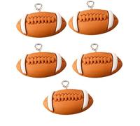 xbiez Confezione da 5 delicati ciondoli a forma di pallone da calcio, adatti per la progettazione di gioielli e accessori per sport all'aria aperta portachiavi accessorio, Misura unica, come descritto