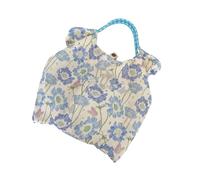 xbiez Estetica Tela Toted Bag Riutilizzabile Spalla Per Le Donne Casual Vacanza Shopping Lavoro Palestra Pizzo Borse di Panno Regalo Floreale Tela, Fiori blu., One Size