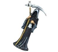 xbiez Misterioso Dio della Morte Figura Resine Statua Decorazioni per la casa Scultura da giardino all'aperto Desktop da collezione Halloween Death Dio Scultura di Halloween