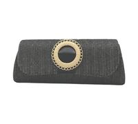 xbiez Pochette in paglia Borsa per le donne Borsa a tracolla Estati Spiaggia Borse a tracolla Busta Portafoglio Borse da sera in tessuto Regali Pochette di paglia per le donne, Nero , One Size