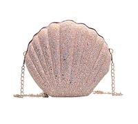 xbiez Unico Shell Disegni Glitter Sera Borsa A Tracolla In Pelle DELL'UNITÀ di elaborazione Borse A Tracolla Per Le Donne Alla Ricerca Accessori Alla Moda, B, One Size