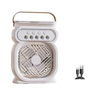 xbiez Ventilatore da appendere salvaspazio con luce USB alimentato pratico raffreddamento per impiegati e appassionati di uso esterno elettrico