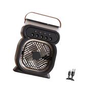 xbiez Ventilatore da appendere salvaspazio con luce USB alimentato pratico raffreddamento per impiegati e appassionati di uso esterno elettrico