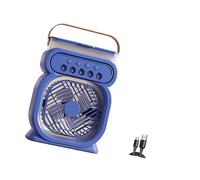 xbiez Ventilatore da appendere salvaspazio con luce USB alimentato pratico raffreddamento per impiegati e appassionati di uso esterno elettrico