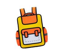xbiez Zaino creativo del fumetto per i bambini stili anime zaino casual studente libro borse per la scuola e brevi viaggi borsa libro per bambini, Giallo