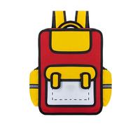xbiez Zaino creativo del fumetto per i bambini stili anime zaino casual studente libro borse per la scuola e brevi viaggi borsa libro per bambini, Rosso