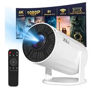 XBJ Proiettore portatile con Wifi e Bluetooth, supporto 1080P Mini proiettore, Diamond Movie Projector Built-in Apps, Auto Keystone, Smart Proyector Portátil per camera da letto, Interno, Uso esterno