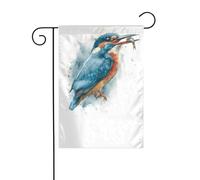 XBKGOHA Acquerello martin pescatore con preda Immagine Giardino pennone esterno cortile decorazione moda 30,5 x 45,7 cm