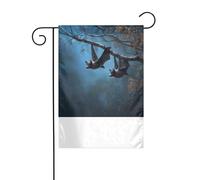 XBKGOHA Bats in the treetops Picture Garden pennone esterno cortile decorazione moda 30,5 x 45,7 cm