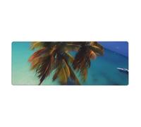 XBKGOHA Beach Coconut Sunshine Picture - Tappetino per mouse extra large, forte adesione, durevole, bordo di bloccaggio preciso 30,5 x 80 cm