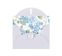 XBKGOHA Biglietto d'auguri bianco ortensia acquerello stampato per festa di compleanno invito festivo