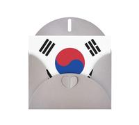 XBKGOHA Biglietto di auguri grigio con bandiera della Repubblica di Corea stampata per inviti festivi per feste di compleanno