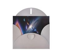 XBKGOHA Biglietto di auguri grigio con stampa di un universo affascinante, per feste di compleanno