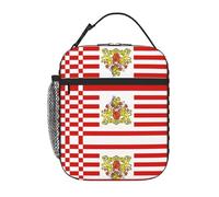 XBKGOHA Borsa termica portatile per il pranzo con bandiera del Senato di Brema stampata riutilizzabile borsa per il pranzo durevole per uomini e donne