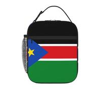XBKGOHA Borsa termica portatile per il pranzo, con bandiera del Sud Sudan, riutilizzabile, durevole, per uomini e donne