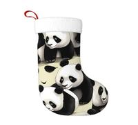 XBKGOHA Calze decorative natalizie Panda giganti che fanno una passeggiata Immagine Utilizzato per attività della comunità, spettacoli teatrali e riunioni di vacanza