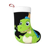 XBKGOHA Calze decorative natalizie Piccolo dinosauro che beve una bevanda Immagine Utilizzato per attività della comunità, spettacoli teatrali e riunioni di festa